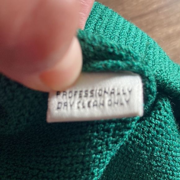 Vintage Womens St. John by Marie Gray Green Knit Hi Waisted Straight Pants sz 6 - Picture 5 of 12